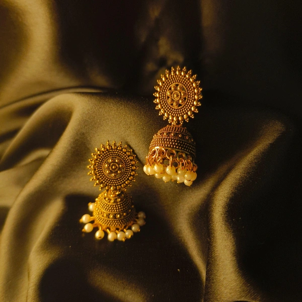 Set of 6 Multi Color Jhumka Earrings with Free Gift : Combo 2