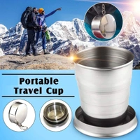 Stainless Steel Foldable Glass - 1 Piece, Silver,