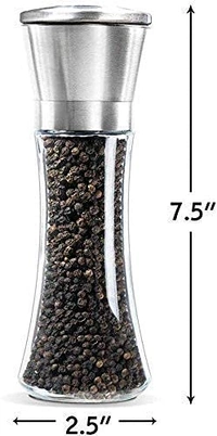 Stainless Steel Pepper Crusher- Adjustable Ceramic Sea Salt