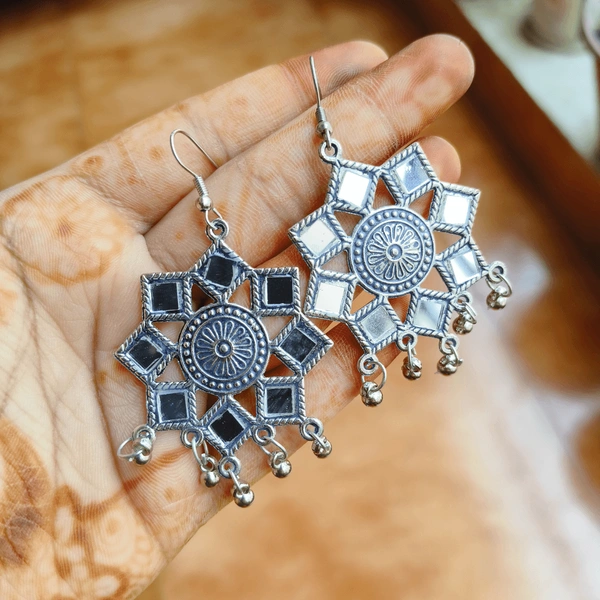 Stellar Cascade: Multi-Star Jhumka Earrings