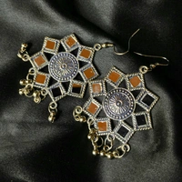Stellar Cascade: Multi-Star Jhumka Earrings