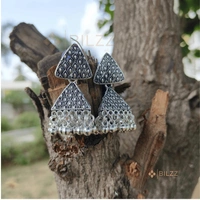 Vintage Silver Jhumka Earings: Artisan Crafted Charms