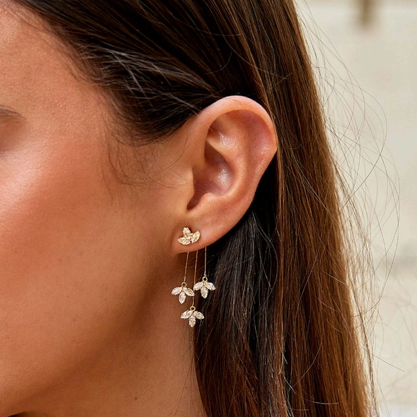 TRIPLE DROP DANGLER EARRINGS 