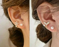 ELONGATED FLOWER STUDS 