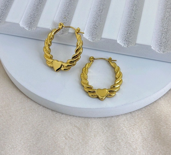 ELISA TWISTED HOOPS - STAINLESS STEEL ( ANTI TARNISH) 
