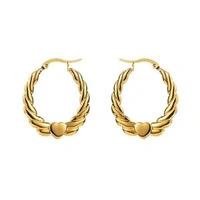 ELISA TWISTED HOOPS - STAINLESS STEEL ( ANTI TARNISH) 