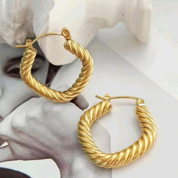 SELENA HOOPS - STAINLESS STEEL ( ANTI TARNISH) 