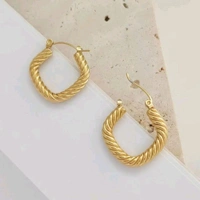 SELENA HOOPS - STAINLESS STEEL ( ANTI TARNISH) 
