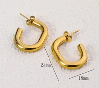 BOXY HOOPS - STAINLESS STEEL ( ANTI TARNISH) 