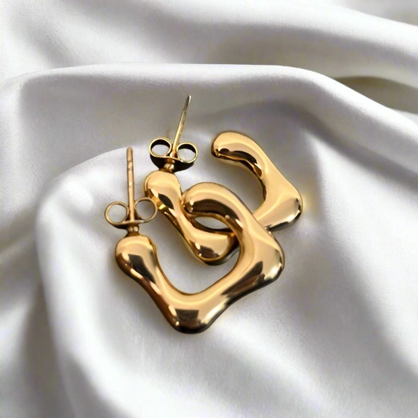 SHELLY HOOPS - STAINLESS STEEL ( ANTI TARNISH) 