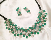 JODHA CHOKER WITH EARRINGS  - Green