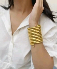 CHUNKY SPIRAL BRACELET  - Golden
