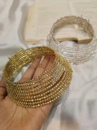 BEADED BRACELET CHOKER  - Golden