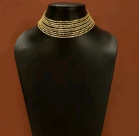 BEADED BRACELET CHOKER  - Golden