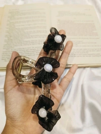 ORGANZA BOW CLAW  - Black