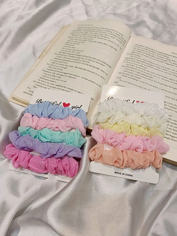 5 PC SCRUNCHIE CARD  - Non-pastel