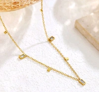 GEOMETRIC CRYSTAL MINIMALIST NECKPIECE ( ANTI-TARNISH STAINLESS STEEL) 