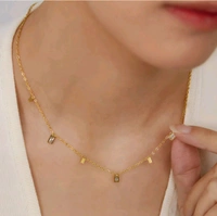 GEOMETRIC CRYSTAL MINIMALIST NECKPIECE ( ANTI-TARNISH STAINLESS STEEL) 
