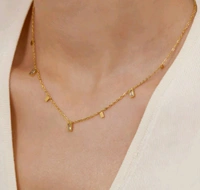 GEOMETRIC CRYSTAL MINIMALIST NECKPIECE ( ANTI-TARNISH STAINLESS STEEL) 