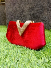 PREMIUM RED VELVET CLUTCH 