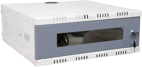 LUTKART BASICS 2U DVR Rack with 2 Power Socket Plug Transparent Door Metal Cabinet Box(Size 2: 40cm X 40cm X 15cm)