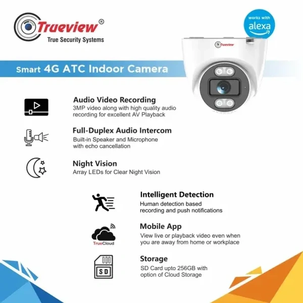 TUREVIEW TRUEVIEW 3MP Smart 4G Dome ATC Camera