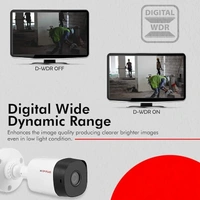 CP PLUS CP-URC-TC24PL2-V3  Outdoor Wired Bullet Security Camera | 2.4 MP| 3.6 MM | 1080P Full HD Recording  (White)