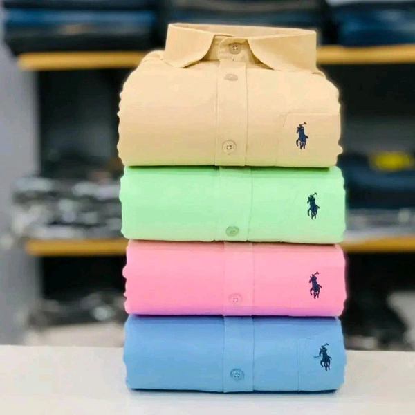 RL Polo Men's Plain Shirt Combo - Pack of 4 | Premium Cotton | Casual & Formal Wear - XL-42