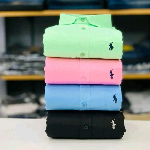 RL Polo Men's Plain Shirt Combo - Pack of 4 | Premium Cotton | Casual & Formal Wear - M-38