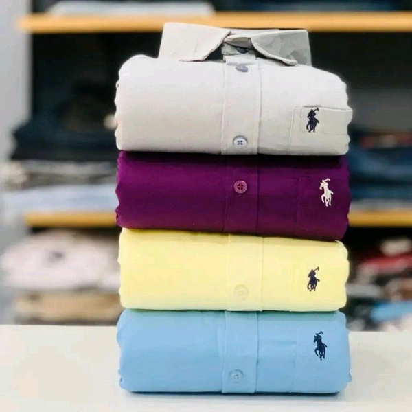 RL Polo Men's Plain Shirt Combo - Pack of 4 | Premium Cotton | Casual & Formal Wear - S-36