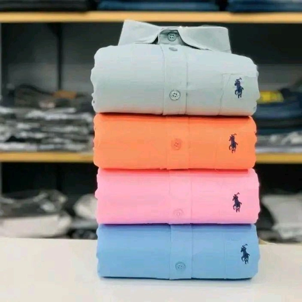 RL Polo Men's Plain Shirt Combo - Pack of 4 | Premium Cotton | Casual & Formal Wear - XL-42