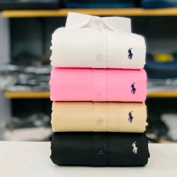 RL Polo Men's Plain Shirt Combo - Pack of 4 | Premium Cotton | Casual & Formal Wear - XXL-44