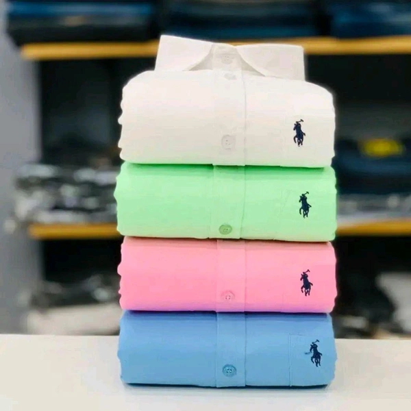 RL Polo Men's Plain Shirt Combo - Pack of 4 | Premium Cotton | Casual & Formal Wear - S-36