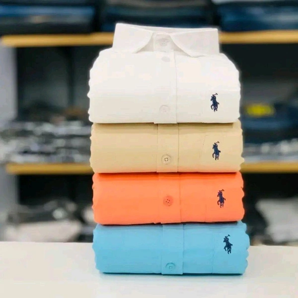 RL Polo Men's Plain Shirt Combo - Pack of 4 | Premium Cotton | Casual & Formal Wear - S-36