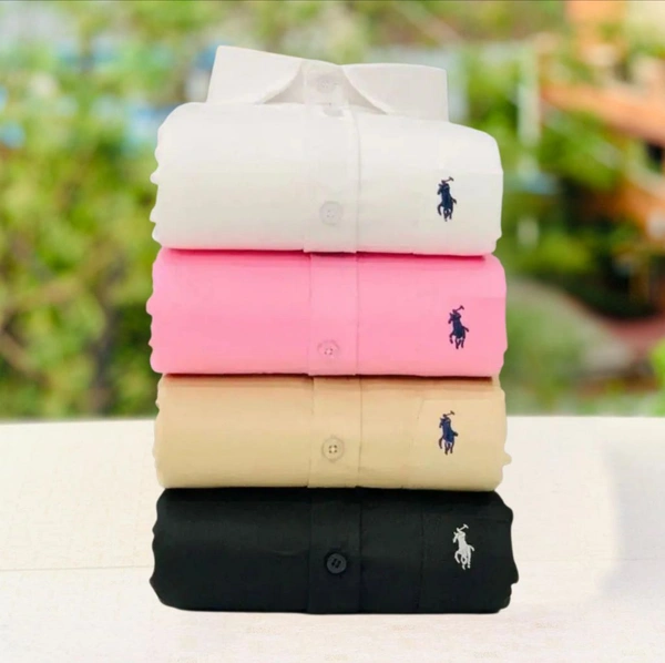 RL Polo Men's Plain Shirt Combo - Pack of 4 | Premium Cotton | Casual & Formal Wear - XXL-44