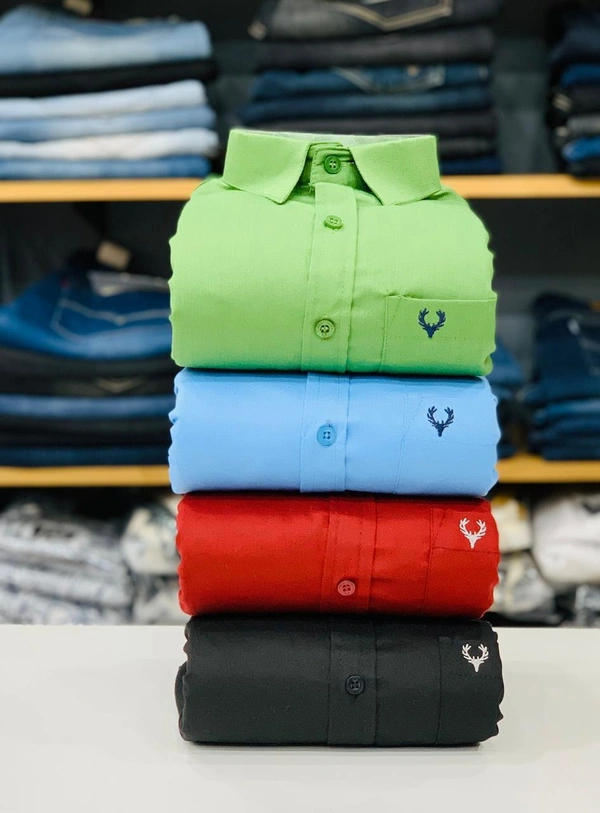 Jais Fashion Allen Men's Plain Shirt Combo - Pack of 4 | Premium Cotton | Casual & Formal Wear - L-40