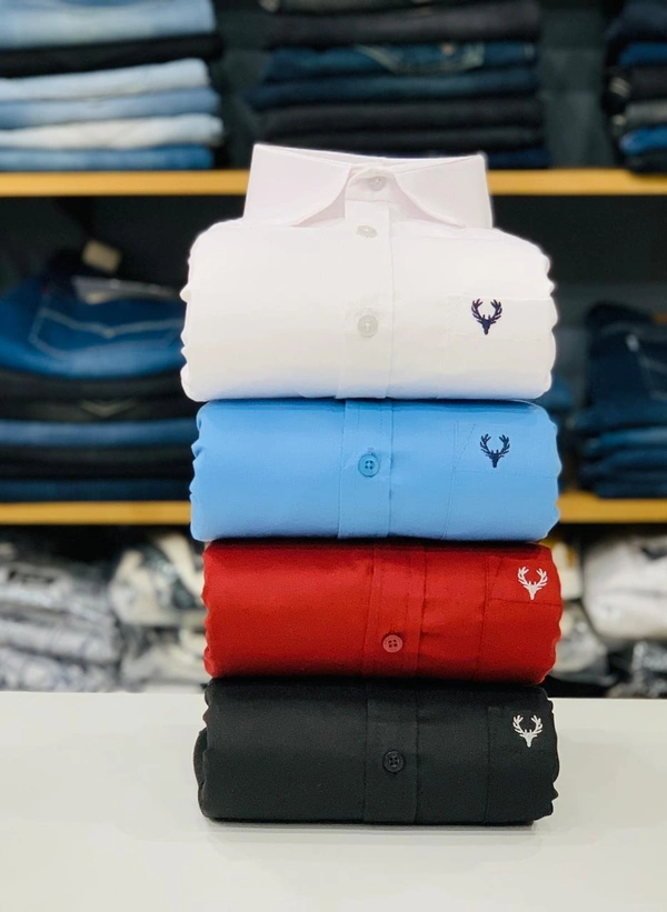 Jais Fashion Allen Men's Plain Shirt Combo - Pack of 4 | Premium Cotton | Casual & Formal Wear - L-40
