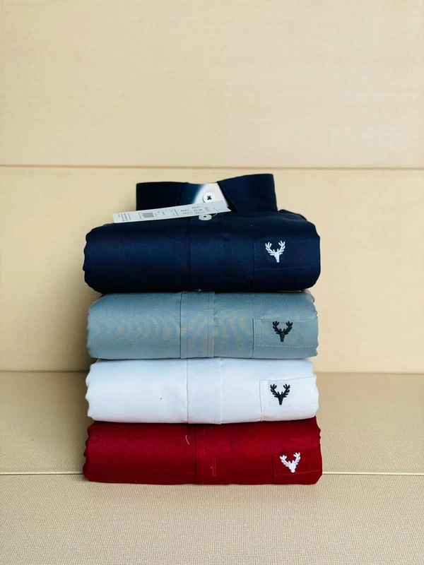 Jais Fashion Allen Men's Plain Shirt Combo - Pack of 4 | Premium Cotton | Casual & Formal Wear - L-40