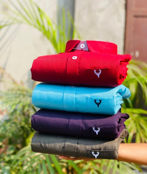 Jais Fashion Allen Men's Plain Shirt Combo - Pack of 4 | Premium Cotton | Casual & Formal Wear - L-40