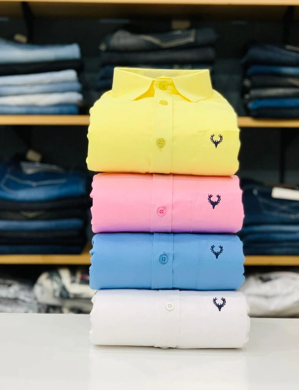 Jais Fashion Allen Men's Plain Shirt Combo - Pack of 4 | Premium Cotton | Casual & Formal Wear - L- 40