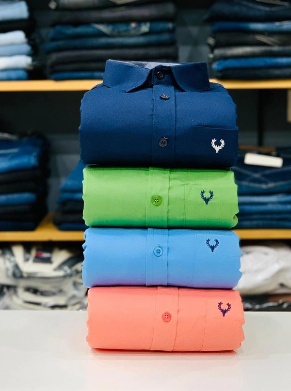 Jais Fashion Allen Men's Plain Shirt Combo - Pack of 4 | Premium Cotton | Casual & Formal Wear - XXL-44