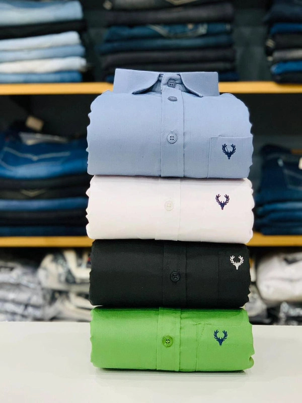 Jais Fashion Allen Men's Plain Shirt Combo - Pack of 4 | Premium Cotton | Casual & Formal Wear - M-38