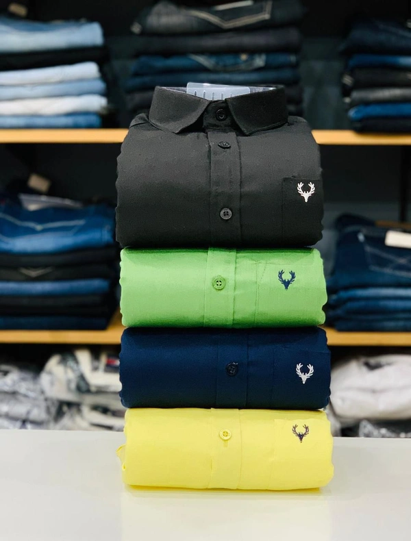 Jais Fashion Allen Men's Plain Shirt Combo - Pack of 4 | Premium Cotton | Casual & Formal Wear - XL- 42