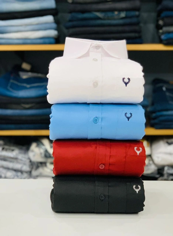 Jais Fashion Allen Men's Plain Shirt Combo - Pack of 4 | Premium Cotton | Casual & Formal Wear - M-38