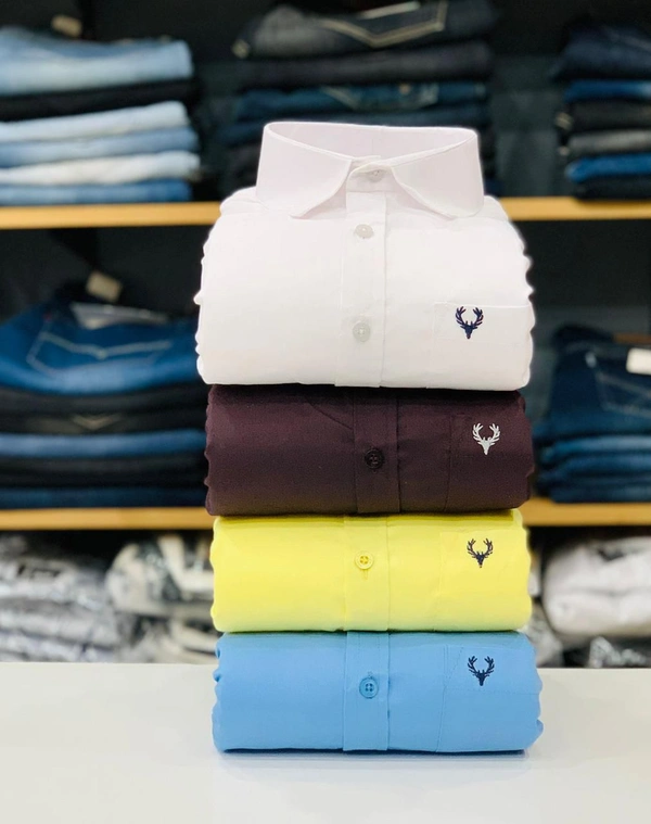 Jais Fashion Allen Men's Plain Shirt Combo - Pack of 4 | Premium Cotton | Casual & Formal Wear - M-38