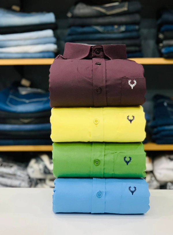 Jais Fashion Allen Men's Plain Shirt Combo - Pack of 4 | Premium Cotton | Casual & Formal Wear - XXL-44