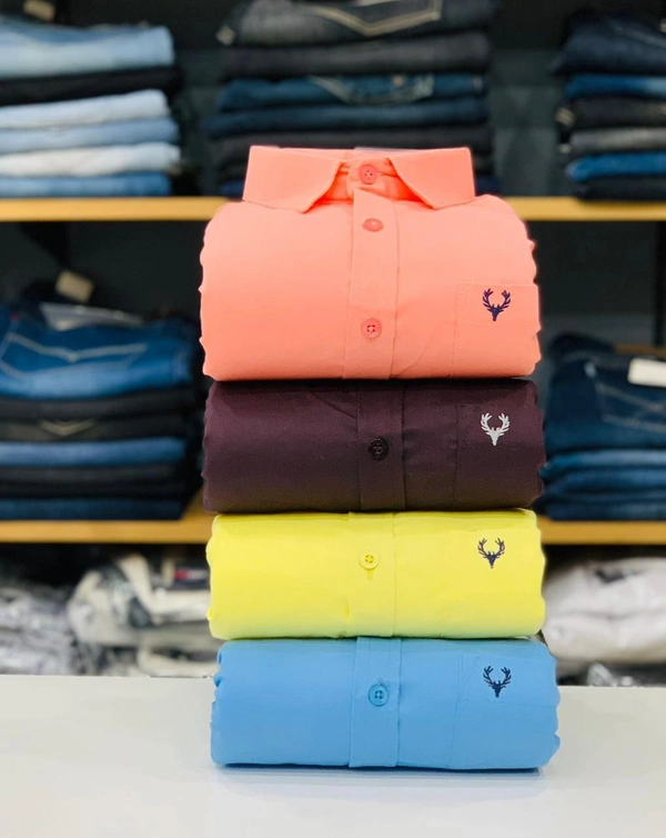 Jais Fashion Allen Men's Plain Shirt Combo - Pack of 4 | Premium Cotton | Casual & Formal Wear - L- 40