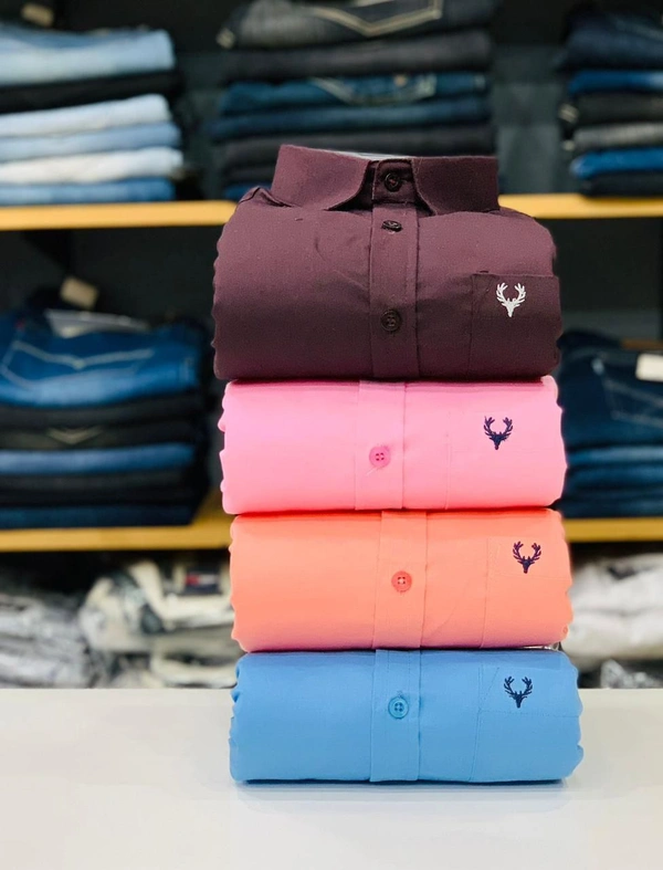 Jais Fashion Allen Men's Plain Shirt Combo - Pack of 4 | Premium Cotton | Casual & Formal Wear - XXL-44