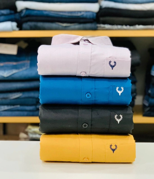 Jais Fashion Allen Men's Plain Shirt Combo - Pack of 4 | Premium Cotton | Casual & Formal Wear - L- 40
