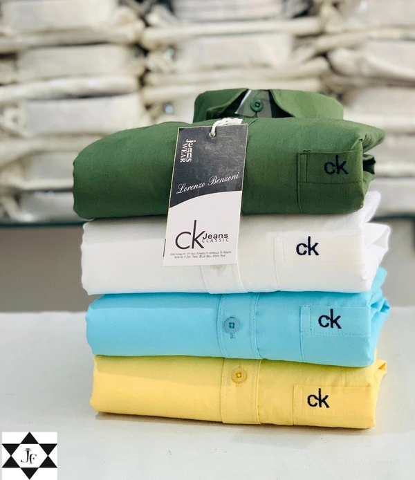 C k Men's Plain Shirt Combo - Pack of 4 | Premium Cotton | Casual & Formal Wear - L-40